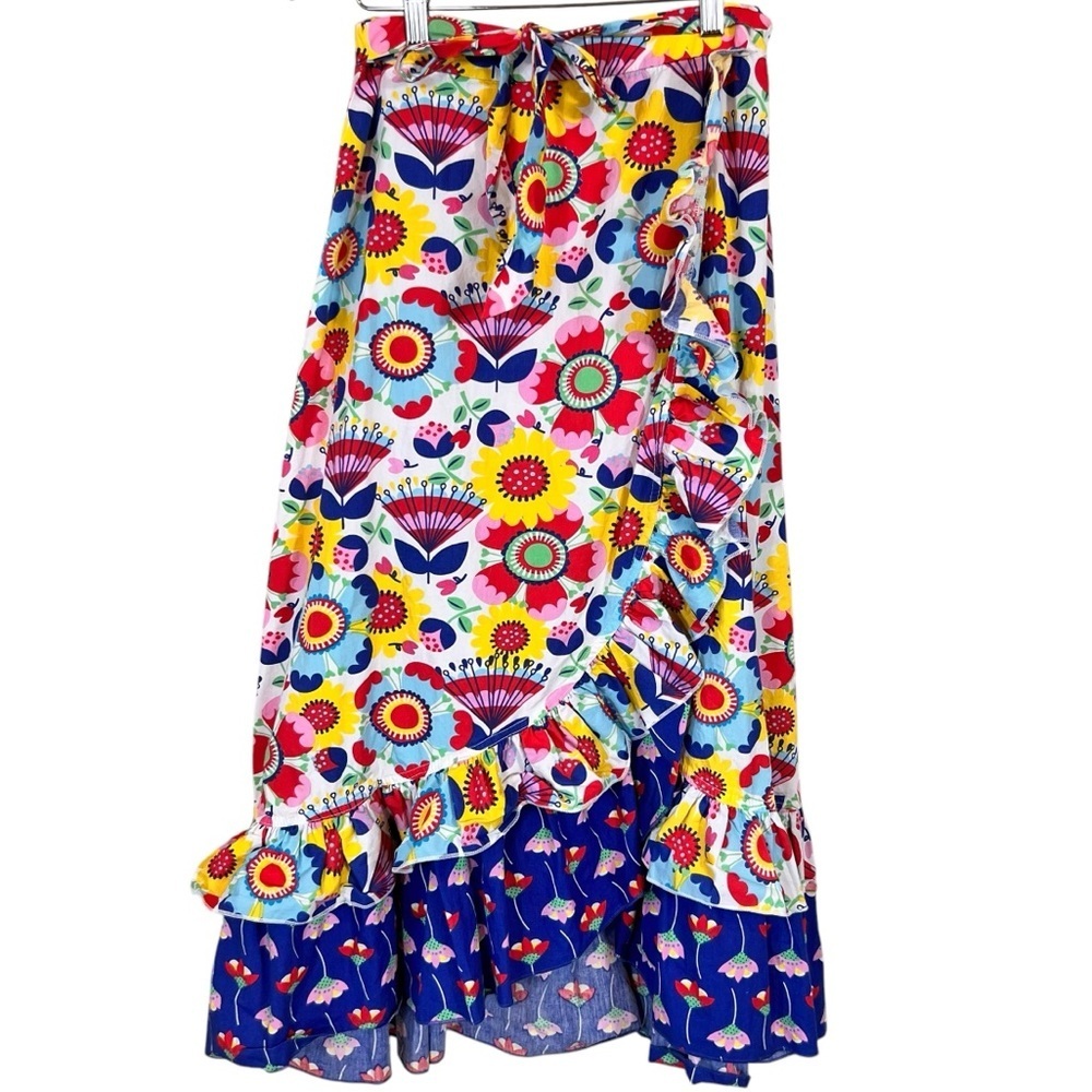 Jelly the Pug Picnic Collection Maxine Floral Print Wrap Skirt
